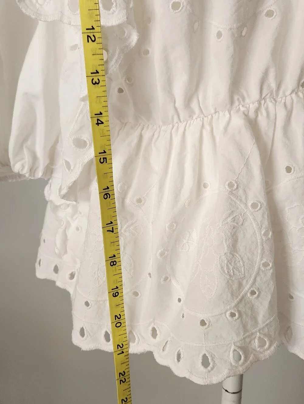 Zara white eyelet